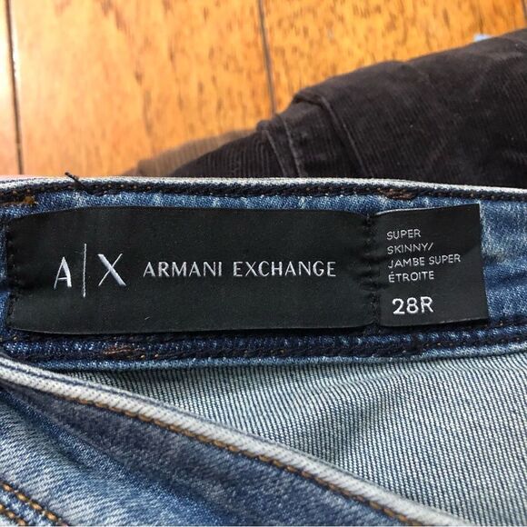 A/X Armani Exchange Jambe Super Skinny Jeans Blue - 28 - Picture 9 of 11